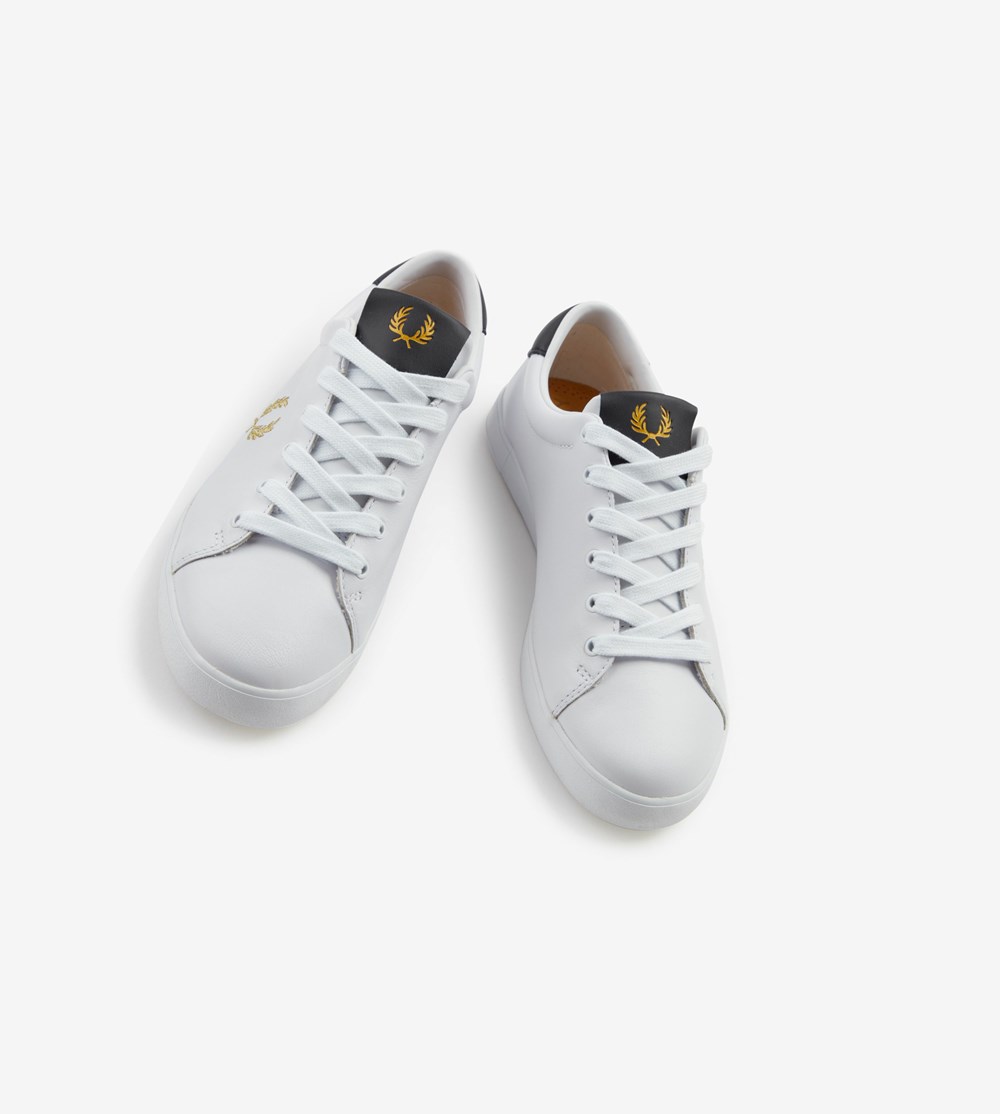 White Fred Perry Lottie Women's Sneakers | JEMND-8046