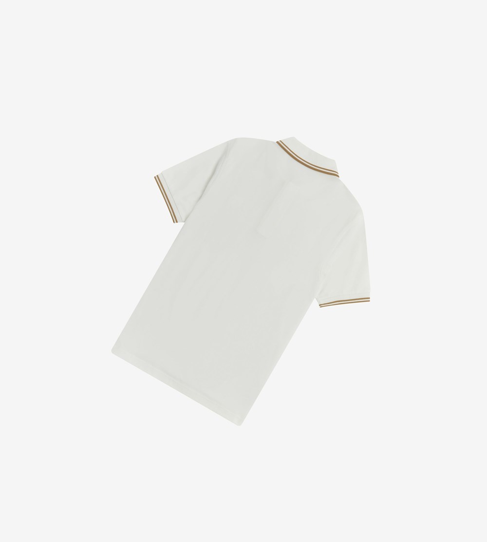 White Fred Perry M3600 Men's Polo Shirts | MREIG-9537