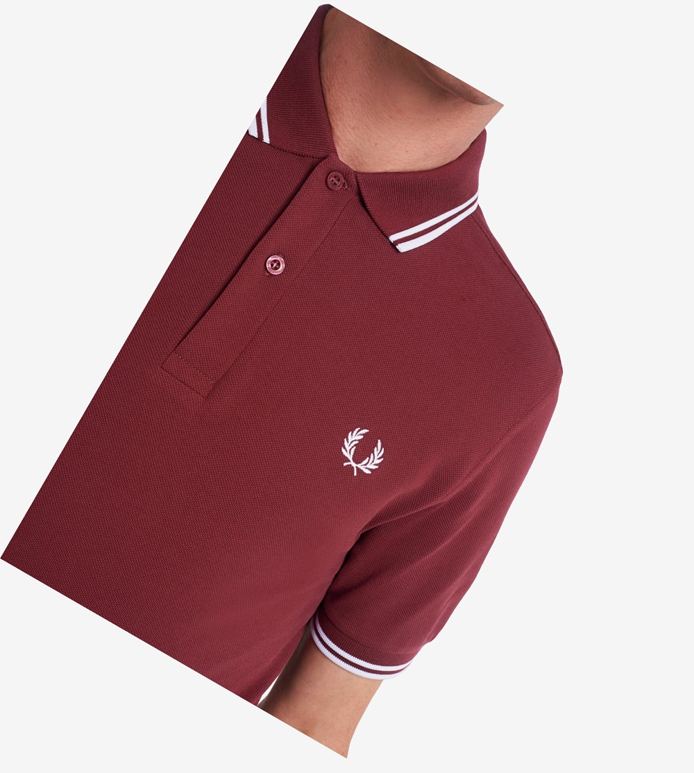 White Fred Perry M3600 Men's Polo Shirts | WZQLP-5926