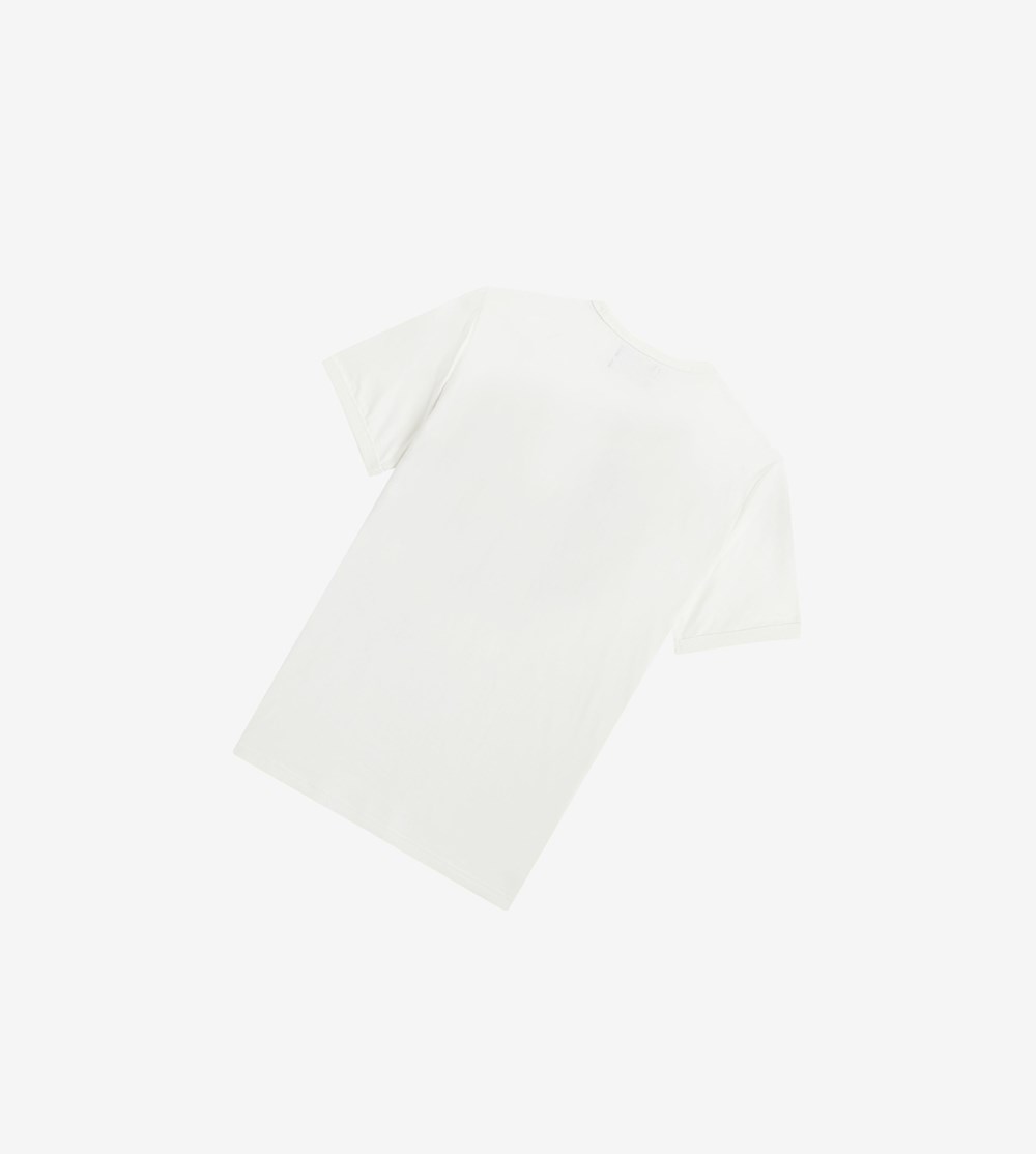 White Fred Perry Reissues Abstract Graphic Men's T Shirts | YIPDW-7913