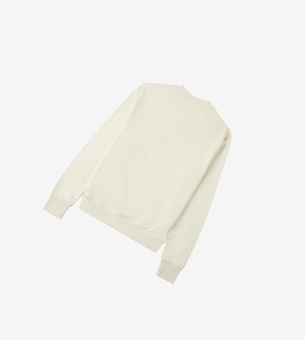 White Fred Perry Reissues Pocket Detail Men's Sweatshirt | YKAZE-1806