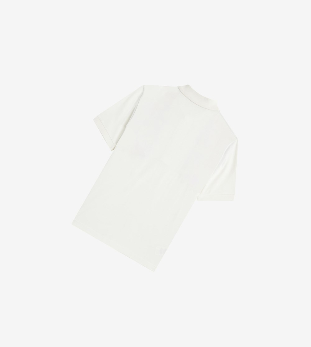 White Fred Perry Reissues Towelling Panel Men's Polo Shirts | KONTJ-5376