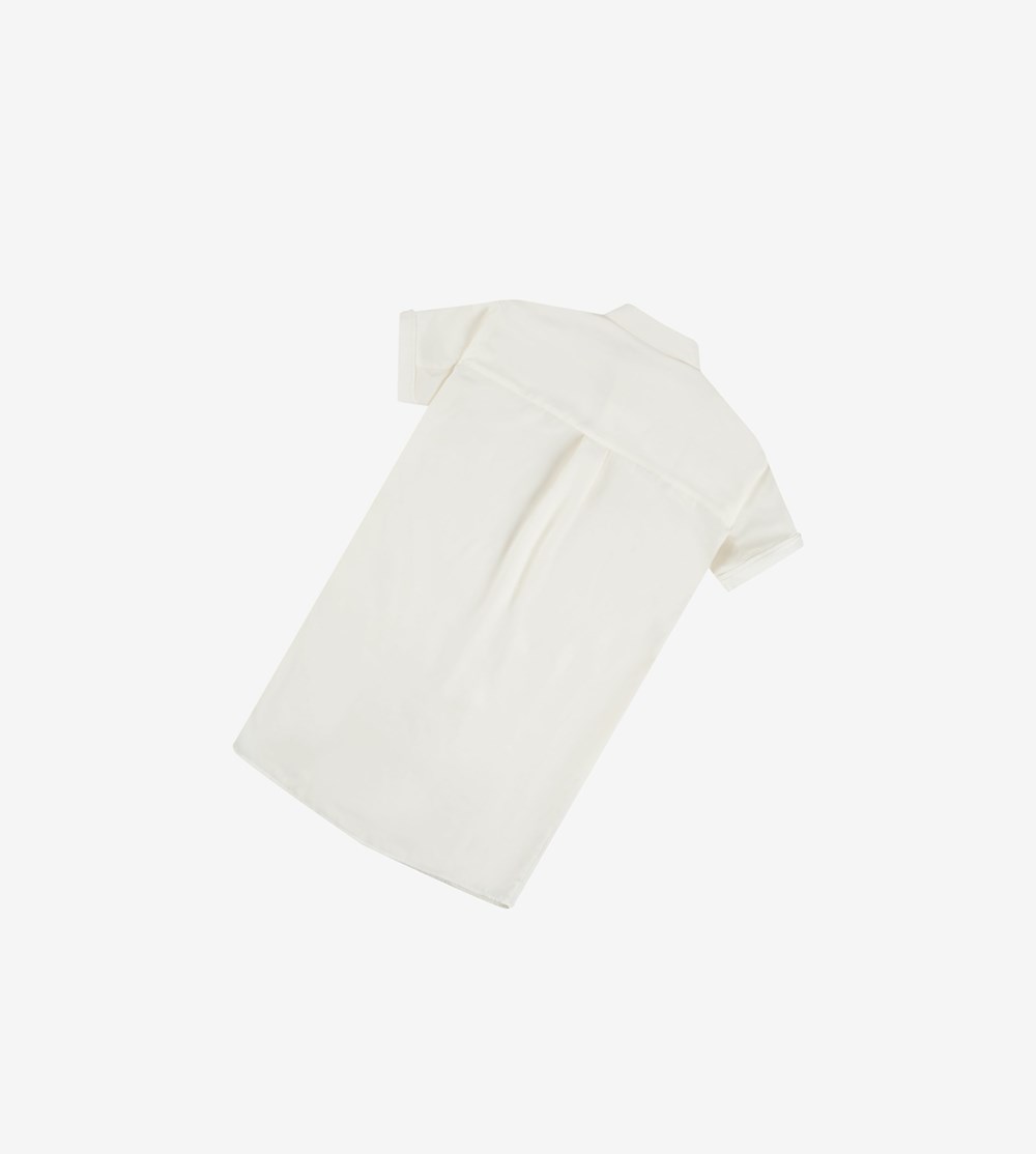 White Fred Perry Shirt Women's Dresses | VYTJI-2147