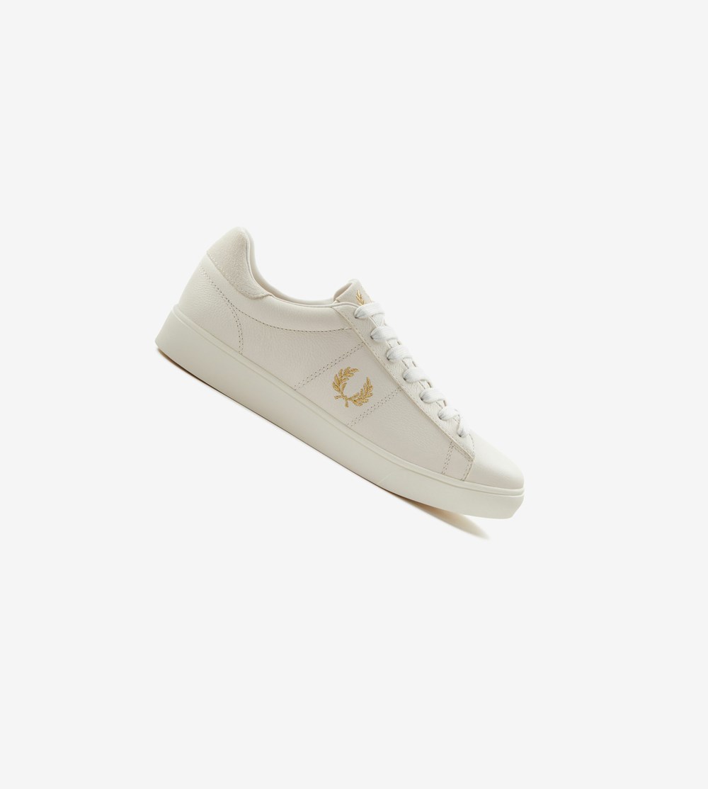 White Fred Perry Spencer Men\'s Sneakers | SUBRN-2741