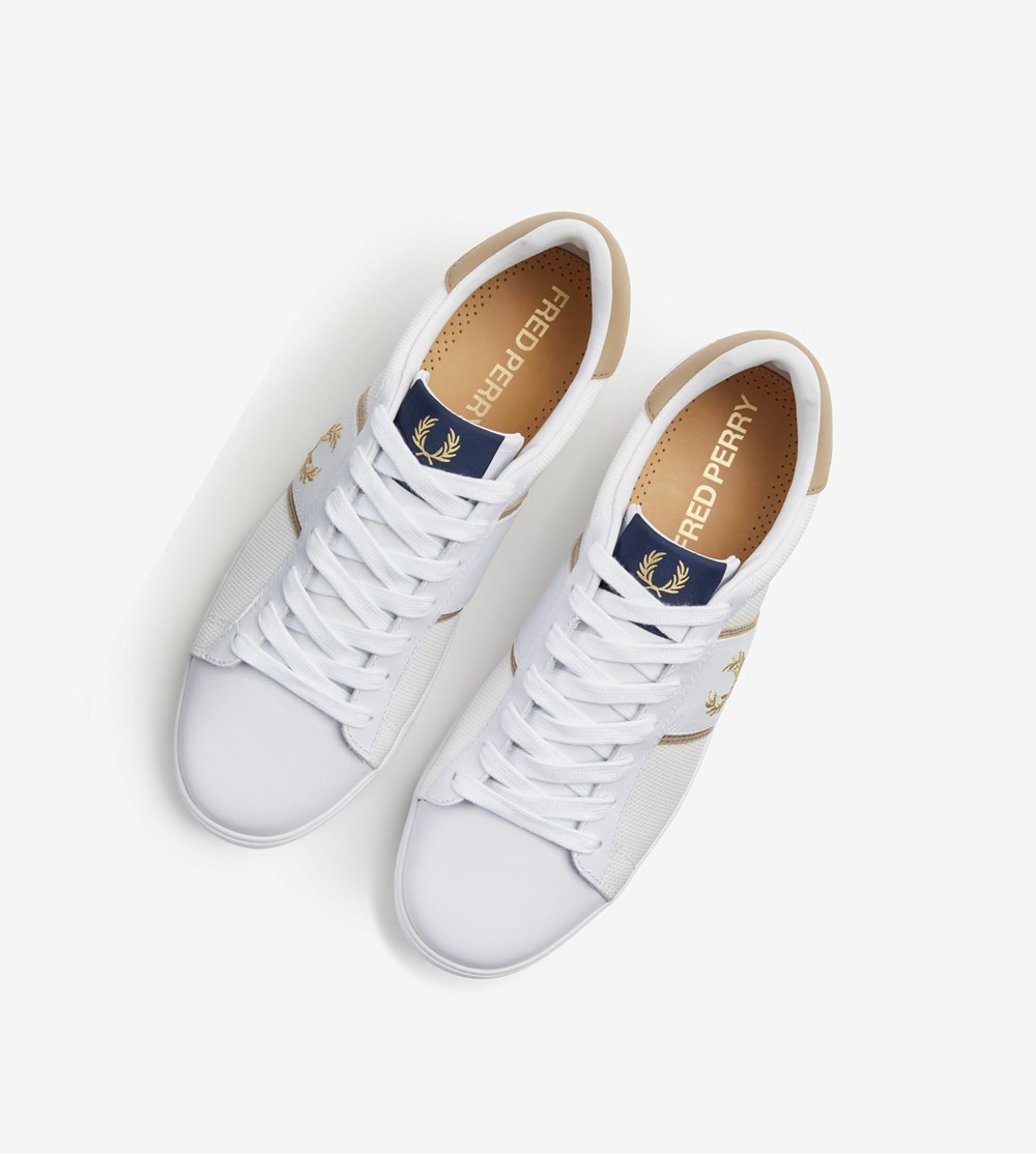 White Fred Perry Spencer Men's Sneakers | WDQKT-6259