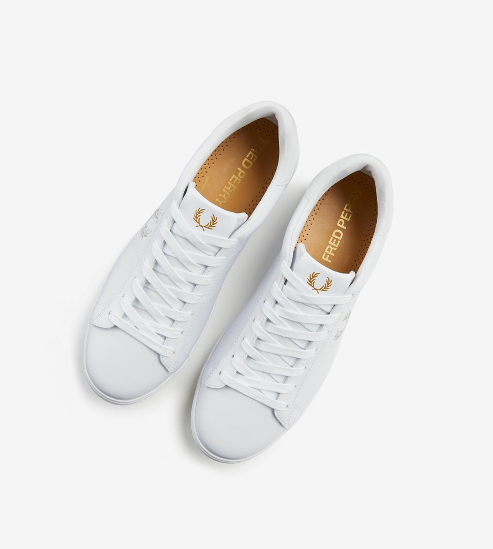 White Fred Perry Spencer Men's Sneakers | WFONJ-3567