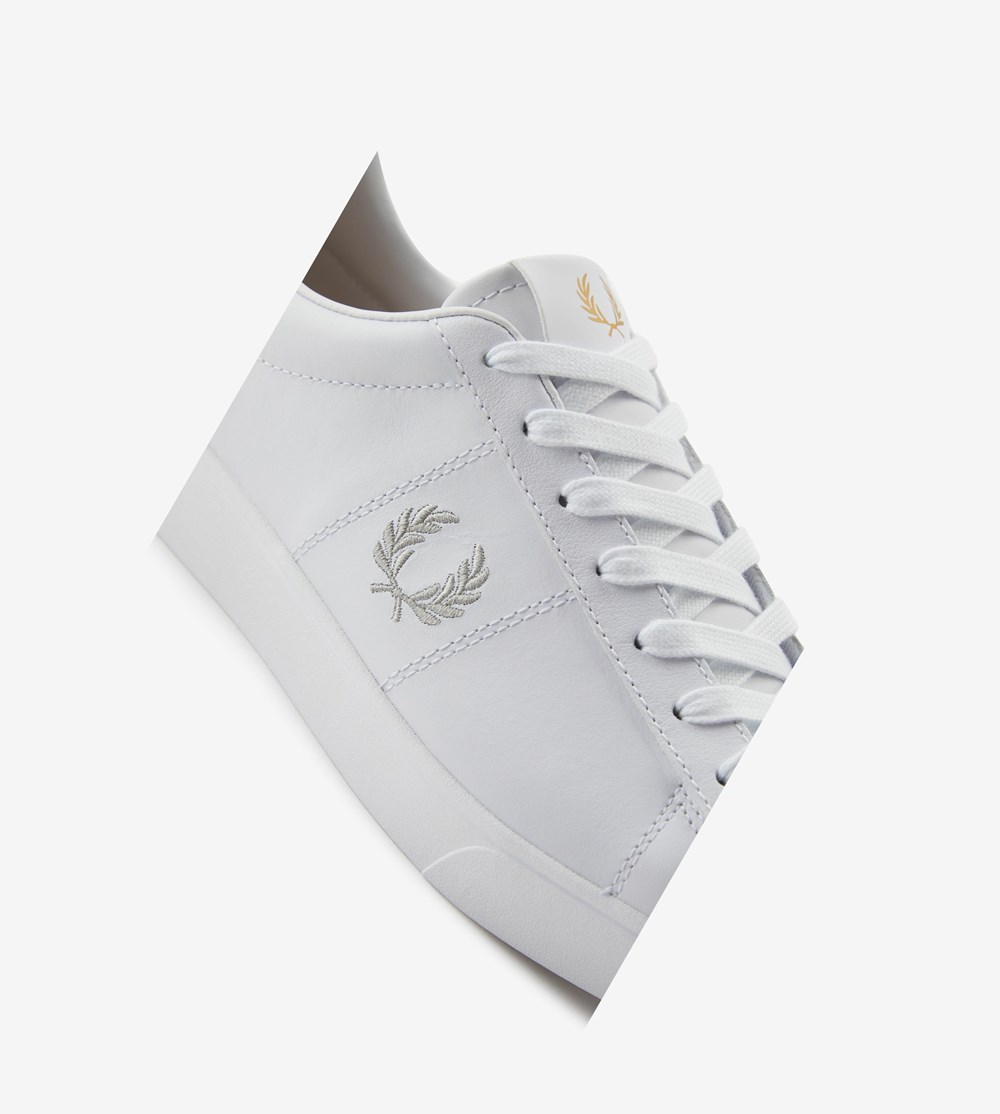 White Fred Perry Spencer Men's Sneakers | WFONJ-3567