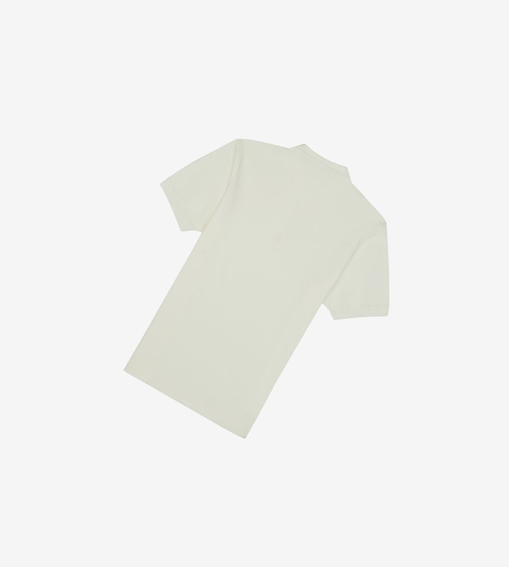 White Fred Perry Zip Neck Men's Polo Shirts | CXQGI-0617