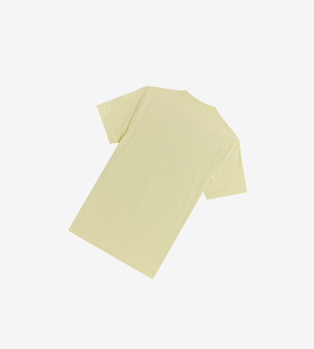 Yellow Fred Perry Graphic Men's T Shirts | GLFCB-1075